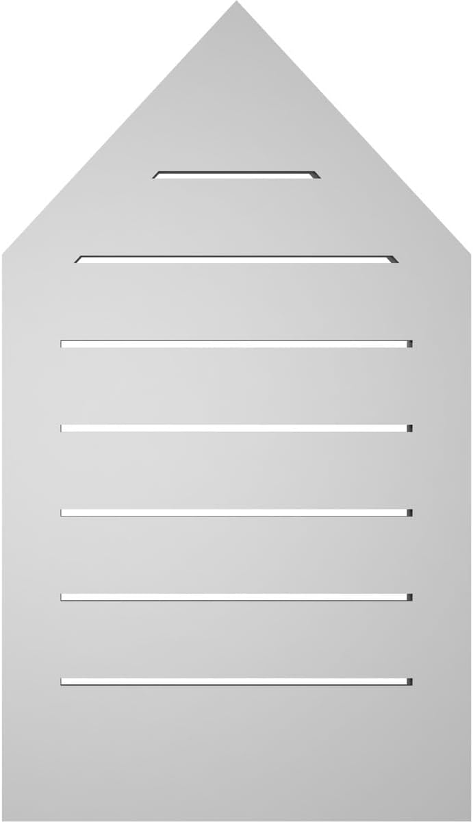GVSPE16X2802SF-13 Peaked Top Brickmould Frame, Primed Tan Signature Series Surface Mount Gable Vents, 16-in. W x 28-in. H, Unfinished