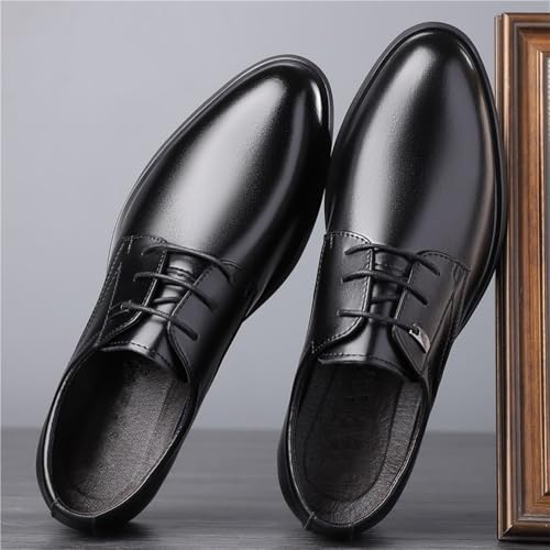 Men's Arrival Extra Large Size Genuine Leather British Style Business Dress Shoes Lace Up Elevator Spring Autumn2