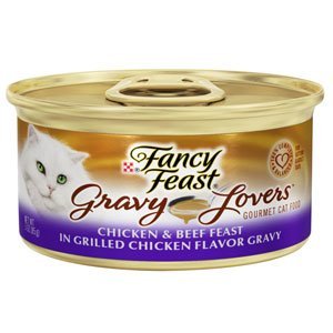 Fancy Feast Gravy Lovers Chicken and Beef Feast in Grilled Chicken Flavor Gravy Canned Cat Food