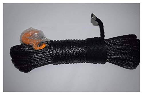 Meiviya 8mm x 30m Synthetisches Windenseil Schwarz