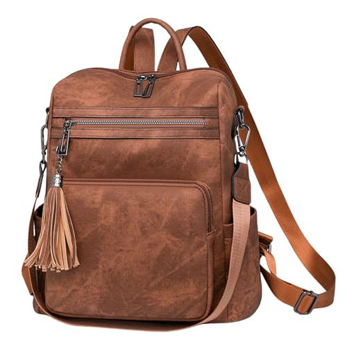 Sac à dos femme anti-désordre en cuir synthétique grand sac de voyage et école léger