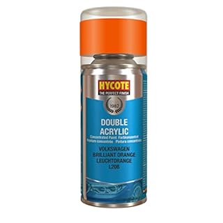 Hycote Double Acrylic Aerosol Car Spray Paint, Volkswagen - Brilliant Orange, 150 ml