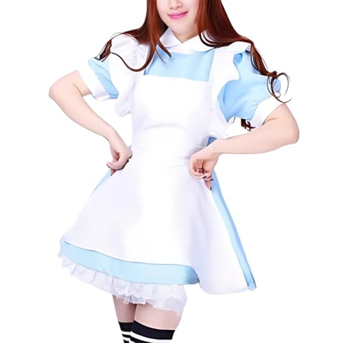 mophrati Alice Kostüm für Erwachsene, mehrere Größen erhältlich, Polyester Materialien, Lolita Maid Cosplay Kostüme, Konventionen