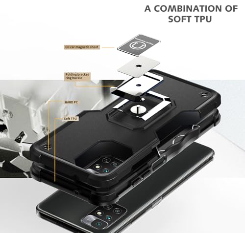 Coque Xiaomi Redmi Note 12 Pro 4G antichoc avec protège-écran et anneau support - 6
