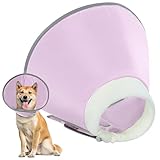 IECOii エリザベスカラー 猫 ソフト 軽量 調整可能 防水 舐め防止 引っ掻き防止 去勢・避妊手術 皮膚疾患 傷口保護 超小型犬 - 中型犬用（ピンク・XL）