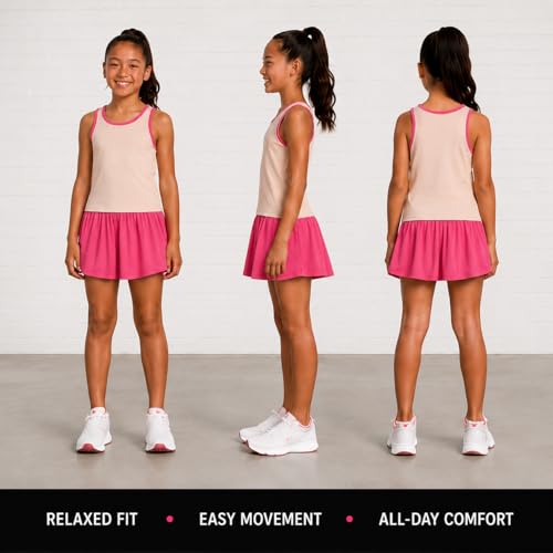Image of Reebok Girls 2-Piece Short Set - Sleeveless Tank Top & Butterfly Shorts