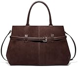 Suede Tote Handbag Retro Slouchy Hobo Bag with Buckle Work Causal Shoulder Crossbody Bag 2025 Large Capacity Satchel Purse