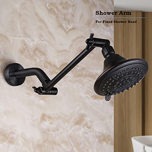 Shower Extension Adjustable Height And Angle Shower Head Extension Arm For Rain Shower Head, Shower Arm Extender Hardware (Oil Rubbed Bronze, 8 Inch) #TOP2