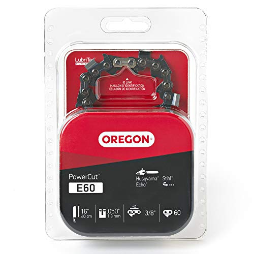 Chaîne de tronçonneuse de rechange Oregon Powercut E60 40,6 cm pour guide d'abattage