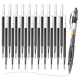 M&G Gel Pens, 0.5mm Black Ink Gel Pens Fine Point with Refills, Retractable Gel Ink Pens Bulk Smooth Writing with Soft Anti-Slip Grip for Journaling Office School Women Men (1 Gel Pen + 20 Refills)