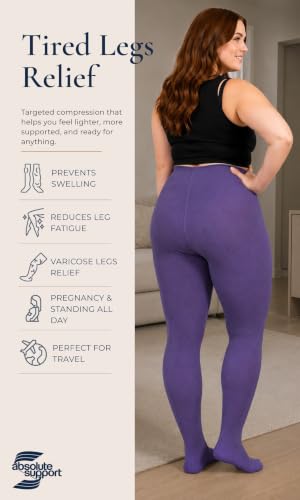 Image of Compression Pantyhose for Women 20-30mmHg - Varicose Veins and Swelling - A204