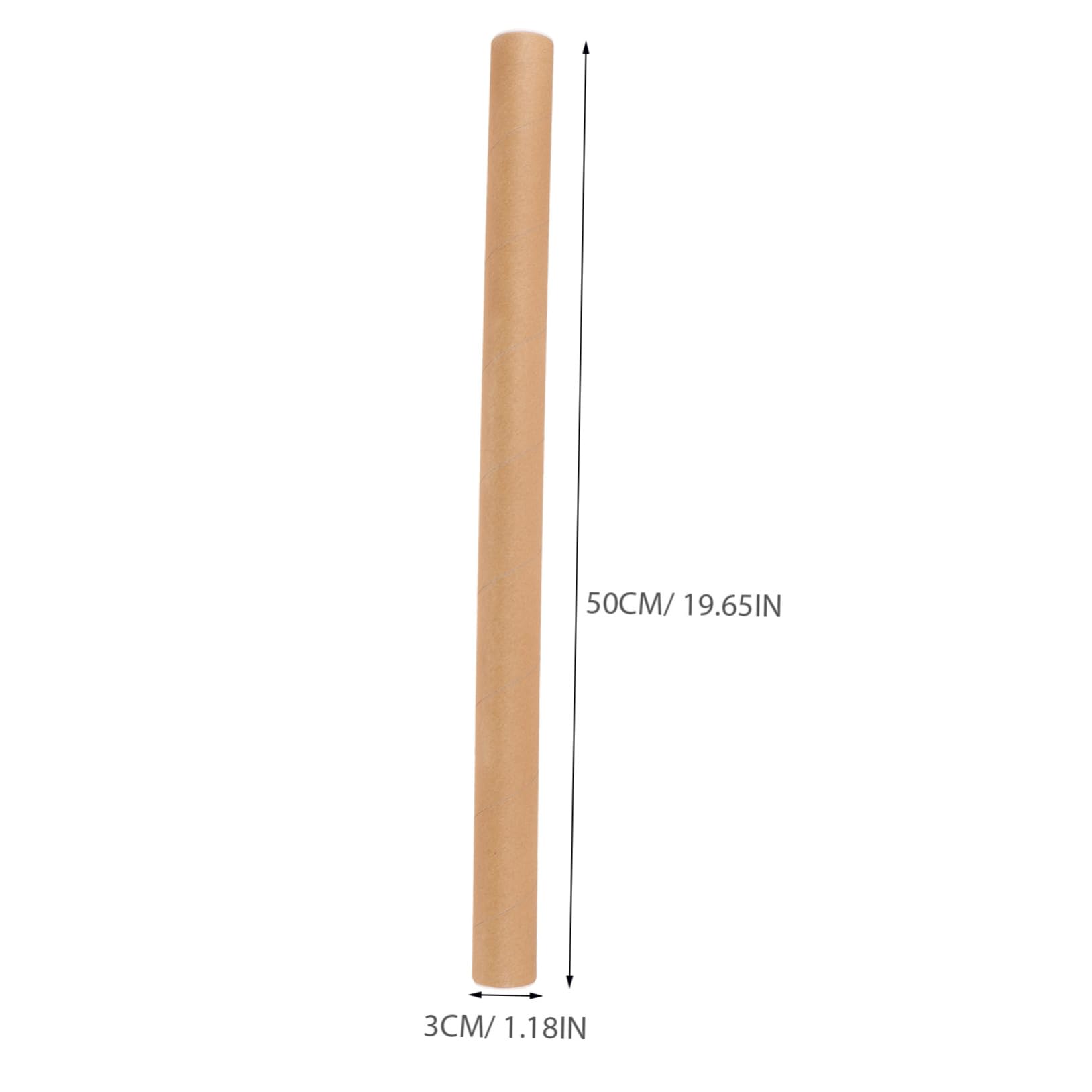 SHINEOFI Tubo De Cartón Kraft Redondo 50x10 Cm Resistente Para Pósteres y Documentos Tapa, Reciclable y Portátil Para Envío y Almacenamiento De Arte