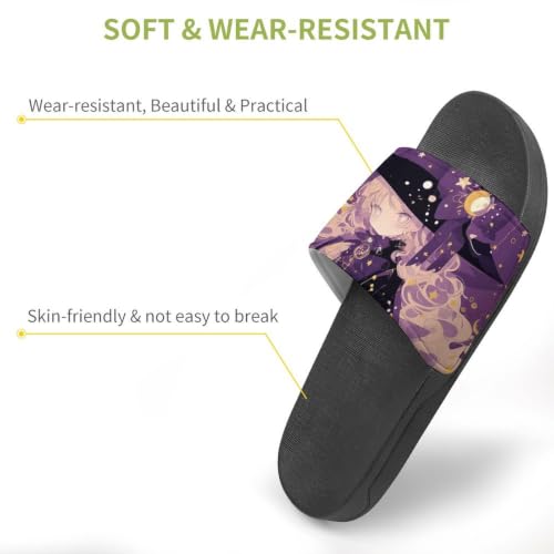 Chaussons de maison chat sorcier des étoiles et de la Lune