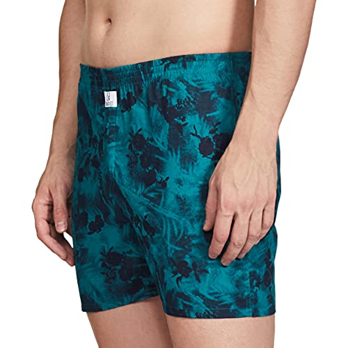 Image of Longies Men's 100% Cotton Pack of 3 Printed Regular Boxer Shorts Ultra-Comfortable Men's Boxer Shorts Pack of 3 100% Super Combedc Cotton Boxers with One Side Pocket
