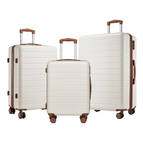 Shavont 3 Set di Bagaglio a Mano Piccola, Bagaglio da Stiva Media Grande, Valigia da Viaggio Trolley Rigida Ryanair Cabina con Lucchetto in ABS+PC