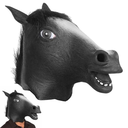 NIDHFG 1 Piece Of Horse Head Hood Role-Playing Props Creative Funny Head Hood Party Dressing Supplies Photo Props.