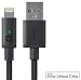 Monoprice 112871 Luxe Series Apple MFi Certified Lightning to USB Charge & Sync Cable, 6ft Black