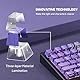 Catekro Topografische Tastenkappen, OEM Profile 118 Tasten, Seitlich Gravierte, Transparente Keycaps, IMD-Tastenkappen-Prozess, DREI Materialschichten, Ideal für 75 & 60 Prozent Tastaturen (Lila)