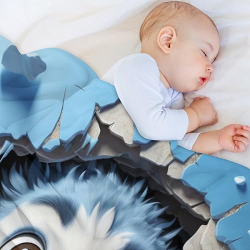 Couverture douce pingouin en peluche pour cadeau d'anniversaire ou de naissance