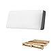Arketicom Coussin Palet DOSSIER Dehoussable pour Euro Palette ou Pallet Exterieur et Interieur, Matelas Canape avec Mousse en Poliurethaine, Ideal pour Jardin et Banquette MEASURE 120x30x15 REVETEMENT Simil Cuir COULEUR Blanc