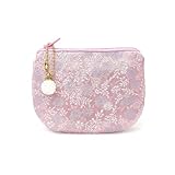 Handmade Rosary Pouch Women Coin Purse Silk Jewelry Bag Brocade Zipper Wallet - LightPink