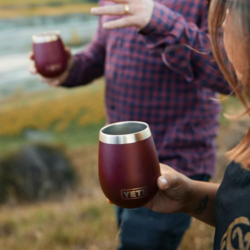 Image of YETI Rambler 10 oz Wine Tumbler, Vacuum Insulated, Stainless Steel with MagSlider Lid, Wild Vine Red