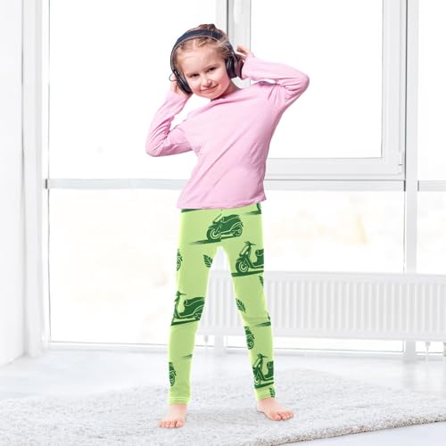 Girls' Leggings Motorcycle Plant Green Kids Yoga Tights Pants 1 Pack 23023354