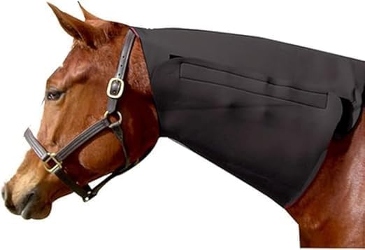 MPMH Deluxe Neck Sweat for Horses, Adjustable Horse Neck Sweat Wrap for Training, Sweating & Neck Slimming, Comfortable Equestrian Exercise Accessory (Black, 10 Inches)