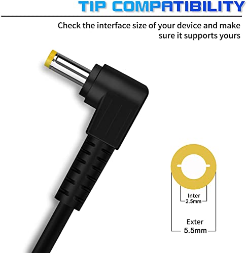 65W AC Adapter Laptop Charger Replacement for Toshiba Satellite C55 C55D C55T C655 C655D C675 C855 C855D L55 L655 L675 L745 L755 L775D L855 P755 P845T P855 P875 Portege Z30 Z930 Z830 Power Supply Cord - Thumbnail 5