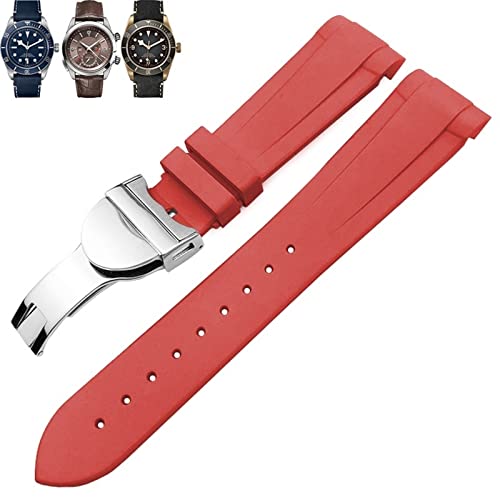 OFWAX �V�R�S�����v�o���h 20mm 22mm �`���[�_�[�u���b�N�x�C 1958 39mm 41mm GMT Pelagos �s��/�܂肽���ݎ��o�b�N�����o�[�X�g���b�v, ���b�h�܂肽���݁B, 20mm