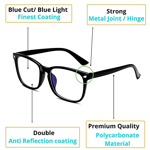 Image of IFLASH Blue Light Blocking Glasses Gaming Filter Transparent Square Eyeglasses for Eye Protection Men Women, Computer /Tablet /Laptop /Mobile /TV, Anti-blue & Anti eyestrain