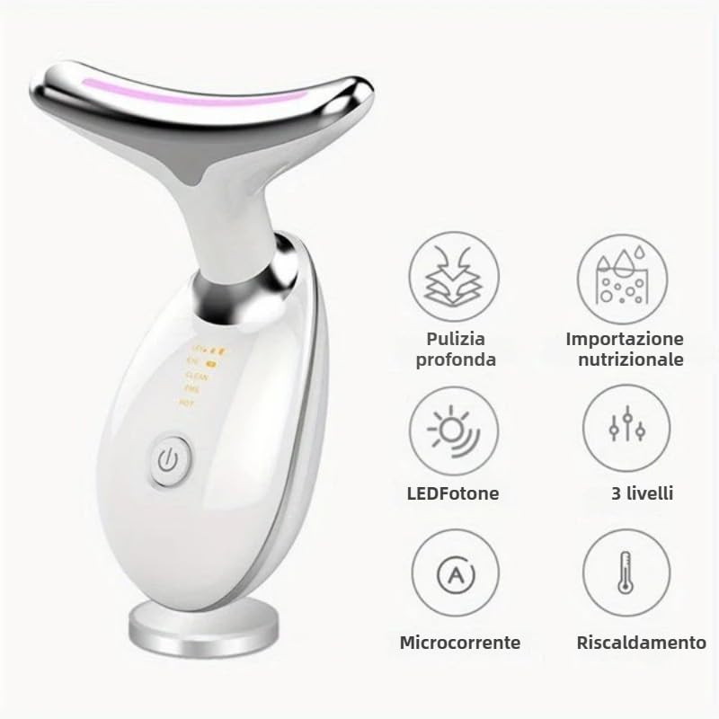 SILVER ROSE | Massaggiatore Viso LED