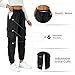 COPYLEAF Womens Parachute Cargo Pants with Pockets Quick Dry Hiking Pants Lightweight Water-Resistant Baggy Joggers(Black L)
