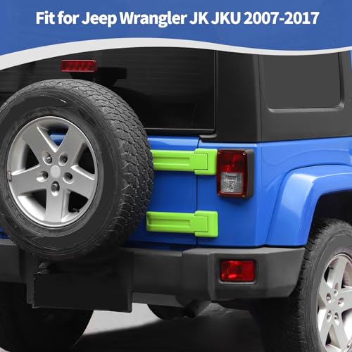 RT-TCZ for Jeep JK Tailgate Hinge Cover Trim Green for Jeep Wrangler JK JKU 2007-2017 Green Exterior Accessories 2pcs by RT-TCZ - Used condition - Image 4