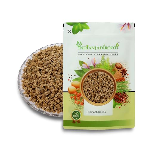 IndianJadiBooti Edible Spinach Seeds, 250 Grams Pack | (Pack Of 2)