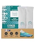 Fresh Nest Shoe Deodorizer with Zeolites 2-Pack - Odor Eliminator, Air Freshener, Smell Absorber, Sneakers, Gym Bags, Soccer Cleats, Closets, Pet Area, Reusable - Shoe Deodorant