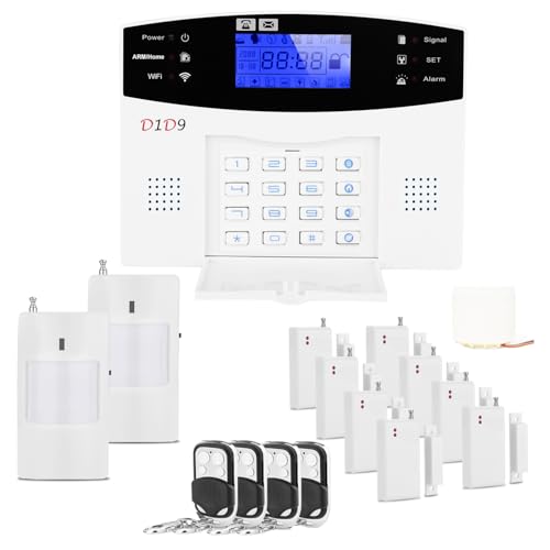 D1D9 17pcs Wireless DIY Home Burglar Alarm System, 4G WiFi...