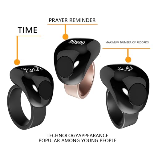 Anneau Tasbih numérique Bluetooth Garsent avec compteur de Zikr vibrant - 4