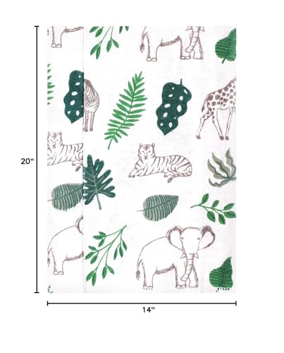 Image of Hudson Baby Unisex Baby Flannel Burp Cloth 7pk, Jungle, One Size