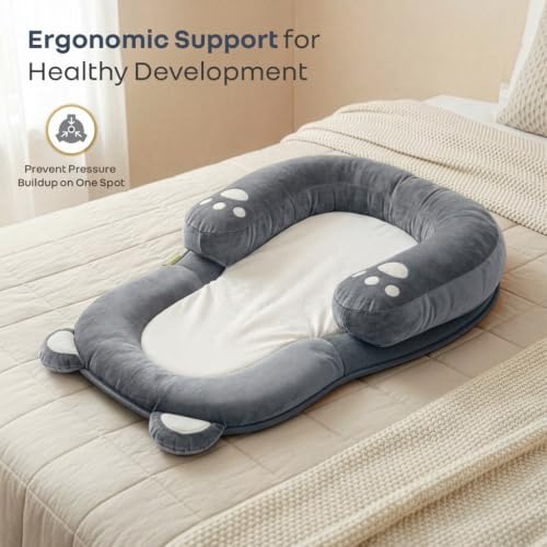 Image of R for Rabbit Snuggy Teddy Kids Bedding Bag | Soft Portable Travel Sleep Sack for Kids | Ultra-Soft Plush Fabric for Everyday Comfort (Grey)