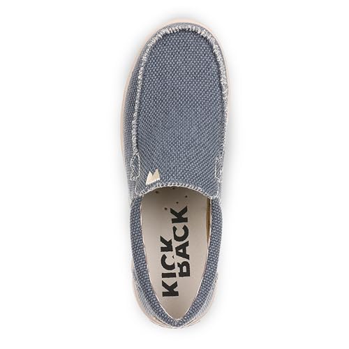 Kickback Don Juan - Mens Slip On Loafers - Lightweight Canvas Slip in Shoes - Mens Loafers - Slip on Summer Shoes - Designed with a Lower Volume to Fit a Slimmer Foot4