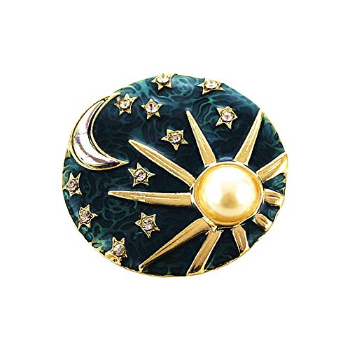 Wicemoon Broche Sol Luna Esmalte Insignia Traje Hombre