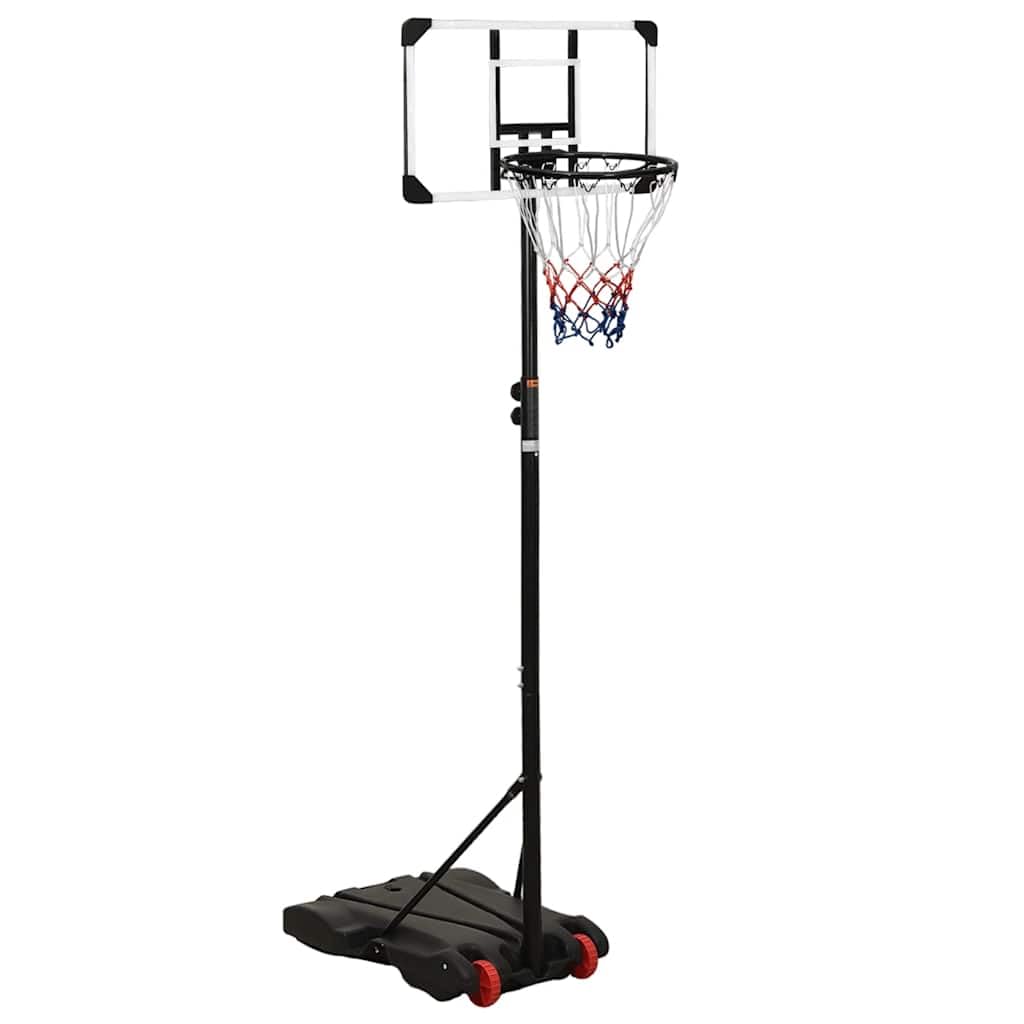 Canestro da basket regolabile in altezza da 256 a 361 cm, con base stabile, per giardino e interni, pannello posteriore in policarbonato resistente alle intemperie