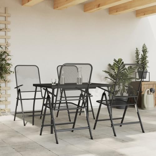 Pratico piano del tavolo: il robusto piano del tavolo da giardino è perfetto per mettere pasti, bevande e altri oggetti decorativi.