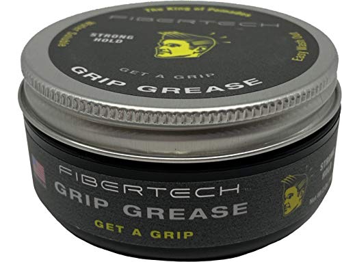 Fibertech | GRIP GREASE | Strong Hold & High Shine | Professional Grade Water-Based Pomade | Natural Ingredients | Long Lasting Styling Volume | Easy Wash Out | Protects Hair from UV Rays | 2oz Jar