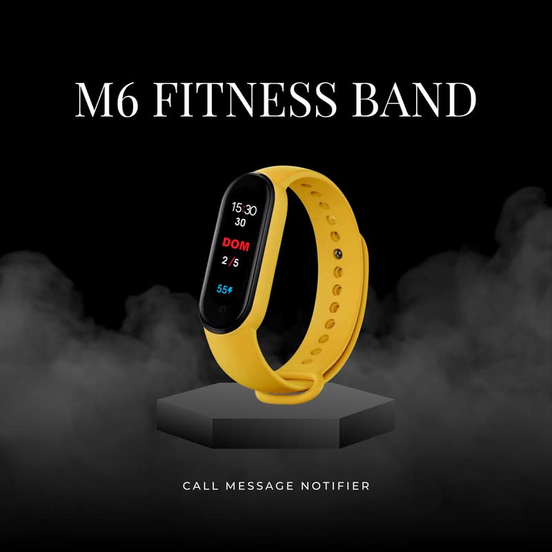 Exxelo M6 Fitband Bluetooth Wristband with Heart Rate Monitor Sensor β The Perfect Sports Health Activity Tracker for Men and Women 4