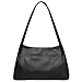 Kattee Leather Purses and Handbags for Women, Soft Genuine Leather Shoulder Hobo Bags with Top Magnetic Snap Closure Black