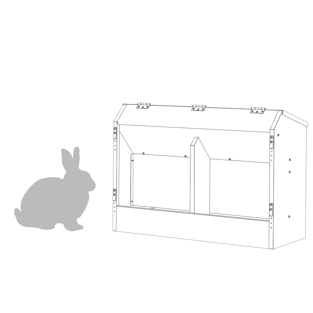 Futterstation Hase, Stahl, Olivgrün, 64,5 cm