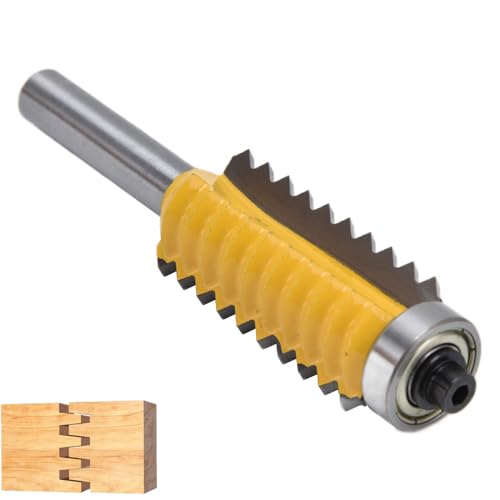 Verleimfräser Gehrung, Fingergelenkfräser Bit, Schaft Fingergelenk Fräser, 8 * 55mm fräser für oberfräse, oberfräse fräser set, Keilzinkenfräser, V-Gelenkfräser Leimfräser Gerät V Zapfenfräsmaschine