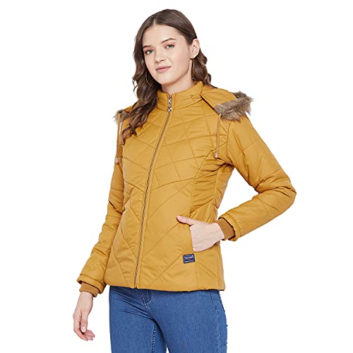Image of VERO AMORE Women's Black winter wear full sleeve solid parka Jacket-2175A
